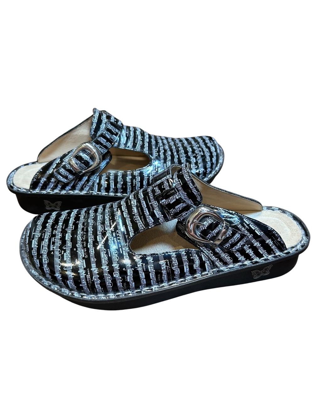 Alegria Music notes score slip on classic clogs size 42 us 11.5/12 teacher nurse